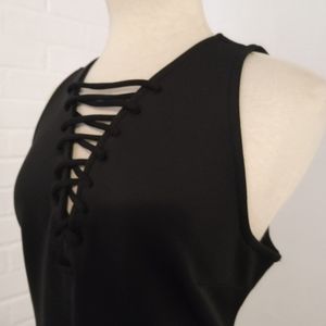 Belle Sky Black Sexy Sheath Dress S Sleeveless A-3